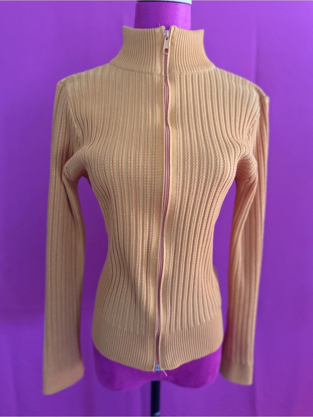 Women’s Ribbed Zip-Up Sweater Jacket